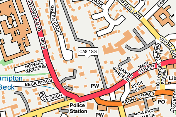 CA8 1SG map - OS OpenMap – Local (Ordnance Survey)