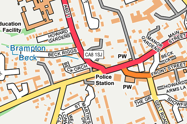 CA8 1SJ map - OS OpenMap – Local (Ordnance Survey)