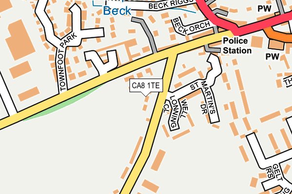 CA8 1TE map - OS OpenMap – Local (Ordnance Survey)