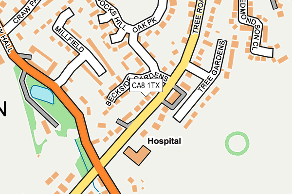 CA8 1TX map - OS OpenMap – Local (Ordnance Survey)