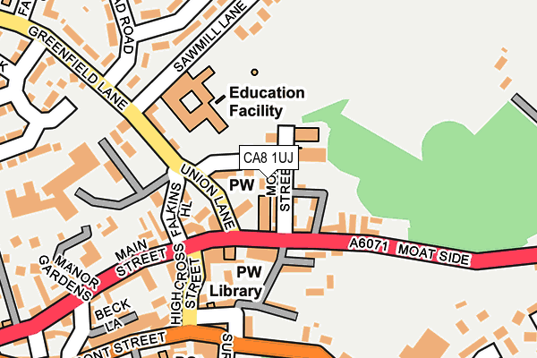 CA8 1UJ map - OS OpenMap – Local (Ordnance Survey)