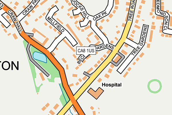 CA8 1US map - OS OpenMap – Local (Ordnance Survey)