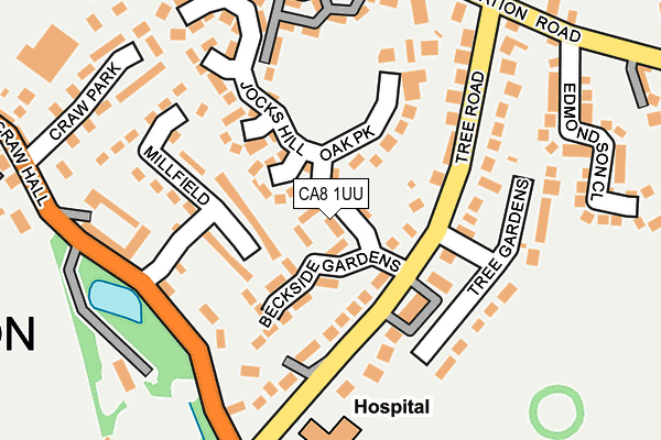 CA8 1UU map - OS OpenMap – Local (Ordnance Survey)