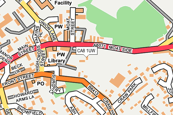 CA8 1UW map - OS OpenMap – Local (Ordnance Survey)