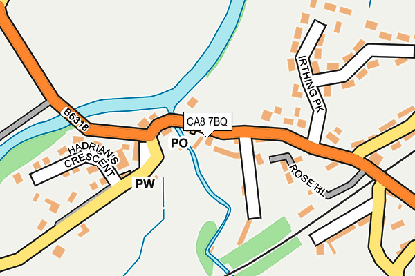 CA8 7BQ map - OS OpenMap – Local (Ordnance Survey)