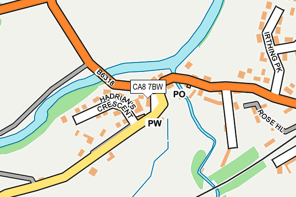 CA8 7BW map - OS OpenMap – Local (Ordnance Survey)