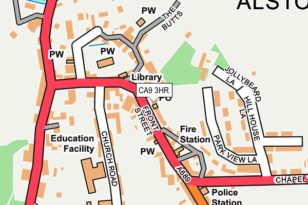 CA9 3HR map - OS OpenMap – Local (Ordnance Survey)