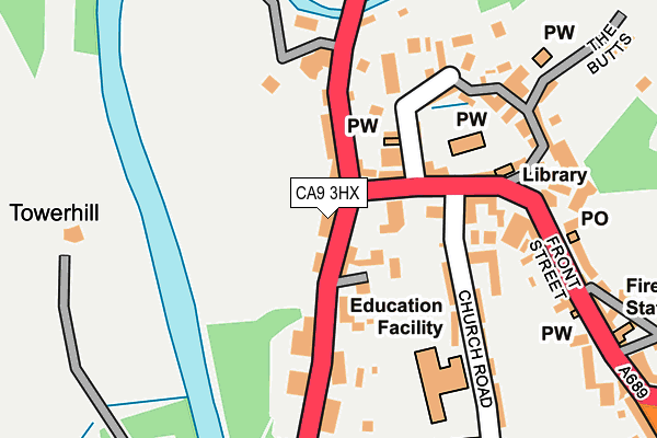 CA9 3HX map - OS OpenMap – Local (Ordnance Survey)