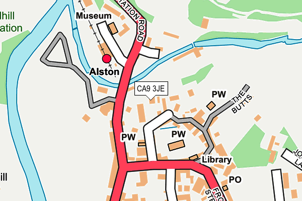 CA9 3JE map - OS OpenMap – Local (Ordnance Survey)