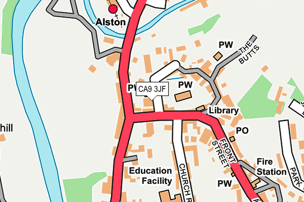 CA9 3JF map - OS OpenMap – Local (Ordnance Survey)