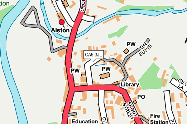 CA9 3JL map - OS OpenMap – Local (Ordnance Survey)