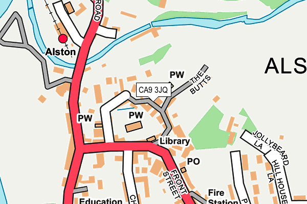 CA9 3JQ map - OS OpenMap – Local (Ordnance Survey)