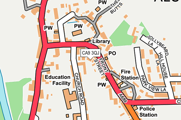 CA9 3QJ map - OS OpenMap – Local (Ordnance Survey)