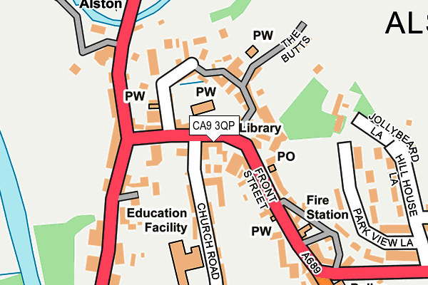 CA9 3QP map - OS OpenMap – Local (Ordnance Survey)