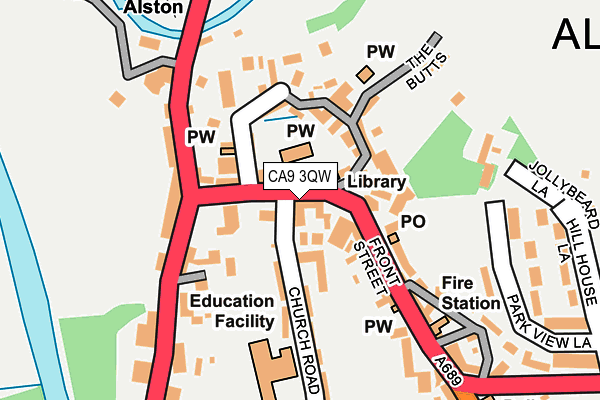 CA9 3QW map - OS OpenMap – Local (Ordnance Survey)