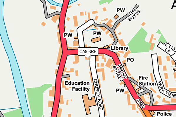 CA9 3RE map - OS OpenMap – Local (Ordnance Survey)