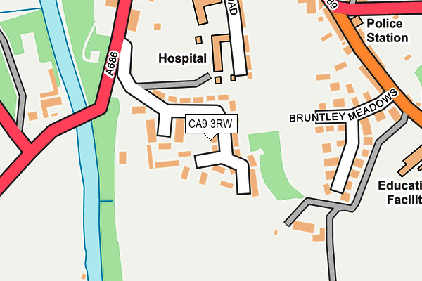 CA9 3RW map - OS OpenMap – Local (Ordnance Survey)