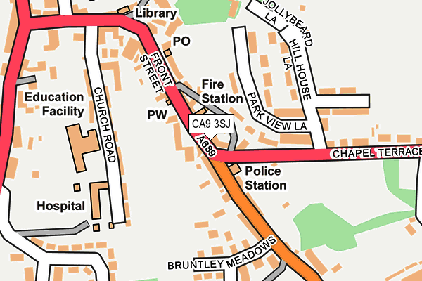 CA9 3SJ map - OS OpenMap – Local (Ordnance Survey)