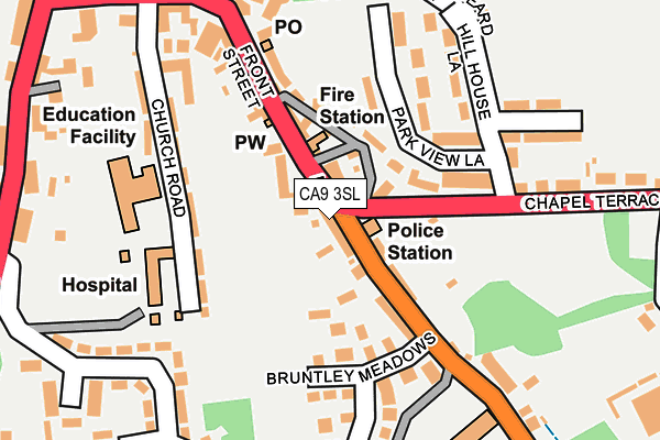 CA9 3SL map - OS OpenMap – Local (Ordnance Survey)