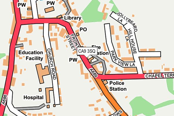 CA9 3SQ map - OS OpenMap – Local (Ordnance Survey)