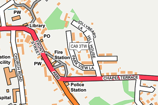 CA9 3TW map - OS OpenMap – Local (Ordnance Survey)