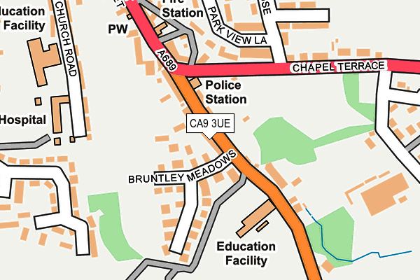 CA9 3UE map - OS OpenMap – Local (Ordnance Survey)