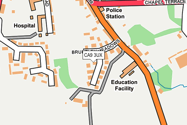 CA9 3UX map - OS OpenMap – Local (Ordnance Survey)