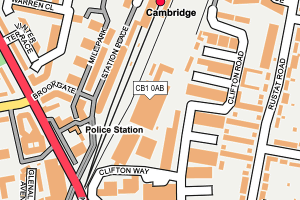 CB1 0AB map - OS OpenMap – Local (Ordnance Survey)