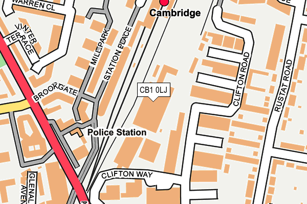 CB1 0LJ map - OS OpenMap – Local (Ordnance Survey)