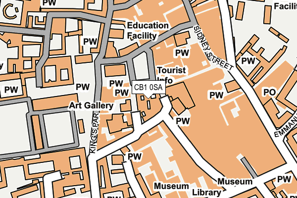 CB1 0SA map - OS OpenMap – Local (Ordnance Survey)