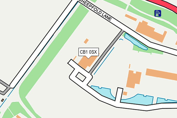 CB1 0SX map - OS OpenMap – Local (Ordnance Survey)