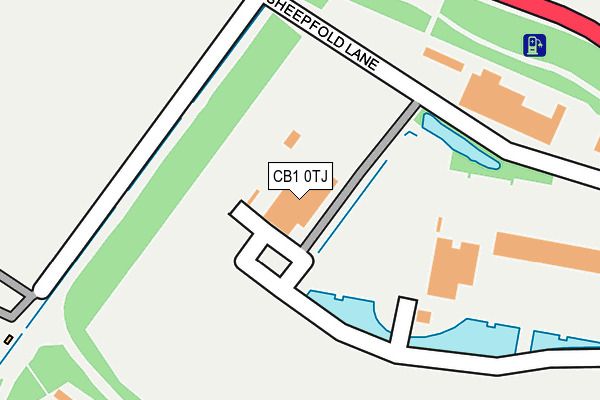CB1 0TJ map - OS OpenMap – Local (Ordnance Survey)