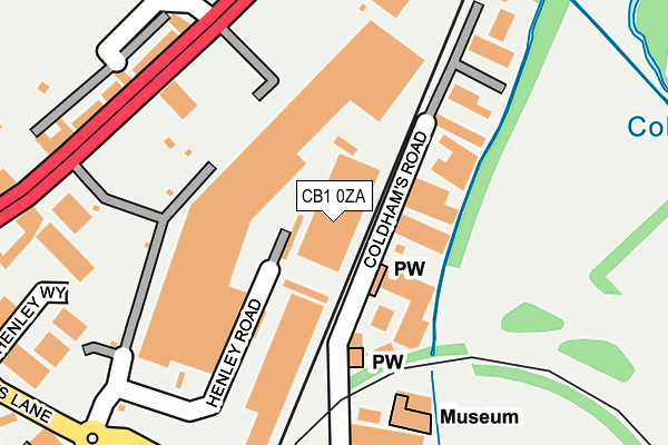 CB1 0ZA map - OS OpenMap – Local (Ordnance Survey)