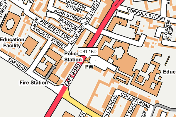 CB1 1BD map - OS OpenMap – Local (Ordnance Survey)