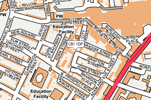 Map of CITY ROAD (CAMBRIDGE) LLP at local scale