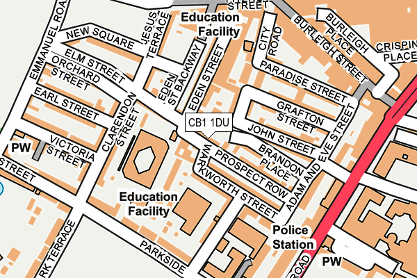 CB1 1DU map - OS OpenMap – Local (Ordnance Survey)