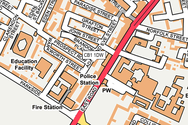 CB1 1DW map - OS OpenMap – Local (Ordnance Survey)