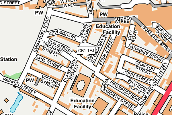 CB1 1EJ map - OS OpenMap – Local (Ordnance Survey)