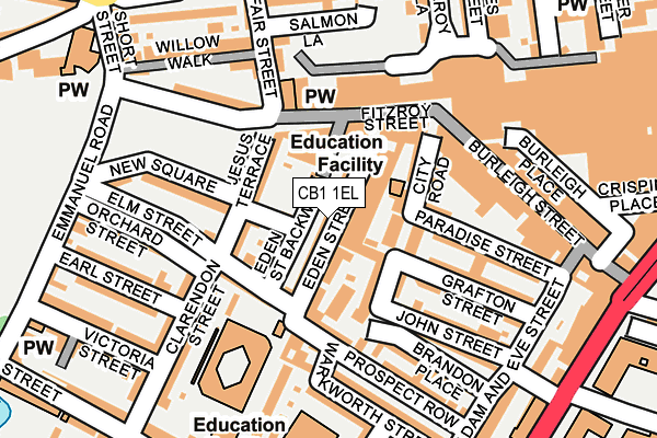 CB1 1EL map - OS OpenMap – Local (Ordnance Survey)