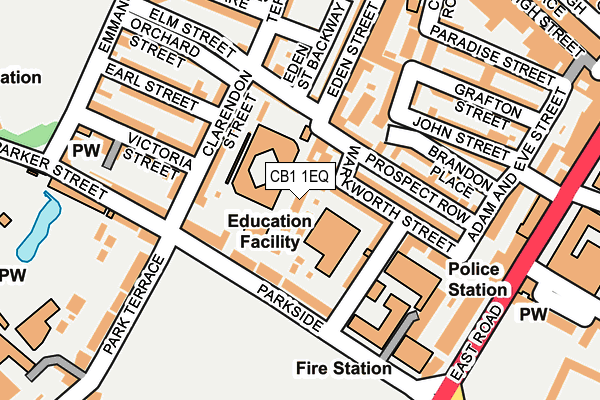 CB1 1EQ map - OS OpenMap – Local (Ordnance Survey)