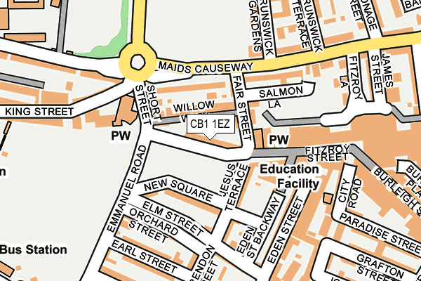 CB1 1EZ map - OS OpenMap – Local (Ordnance Survey)
