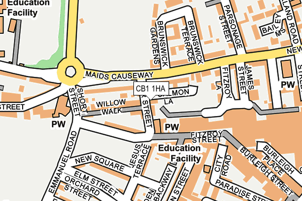 CB1 1HA map - OS OpenMap – Local (Ordnance Survey)