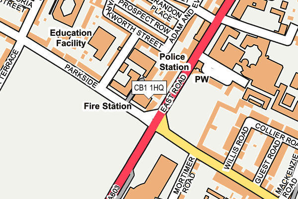 CB1 1HQ map - OS OpenMap – Local (Ordnance Survey)