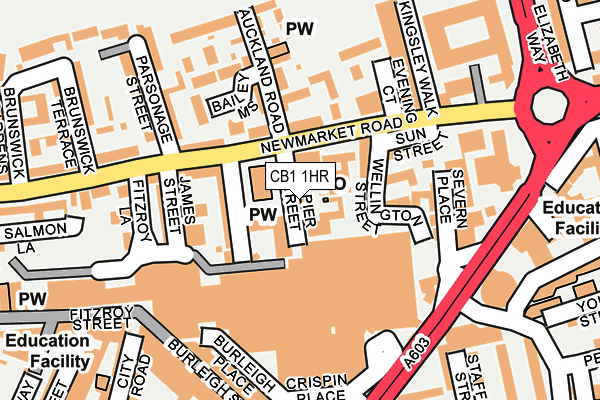 CB1 1HR map - OS OpenMap – Local (Ordnance Survey)