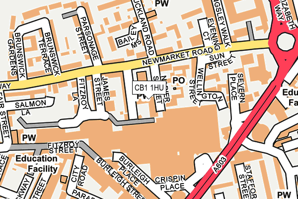 CB1 1HU map - OS OpenMap – Local (Ordnance Survey)