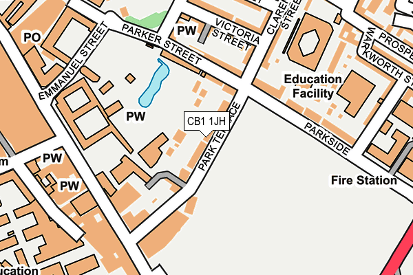 CB1 1JH map - OS OpenMap – Local (Ordnance Survey)