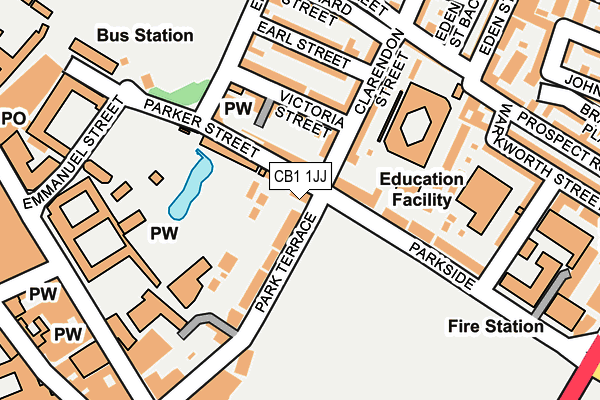 CB1 1JJ map - OS OpenMap – Local (Ordnance Survey)