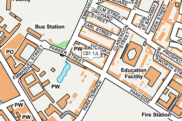 CB1 1JL map - OS OpenMap – Local (Ordnance Survey)