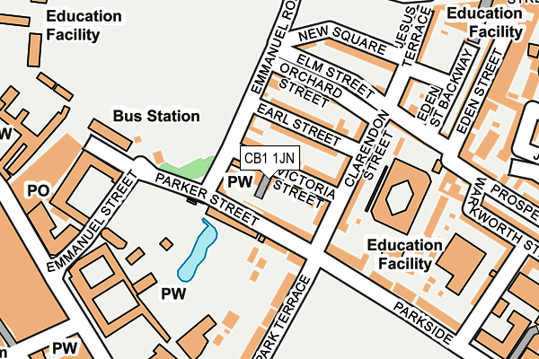 CB1 1JN map - OS OpenMap – Local (Ordnance Survey)