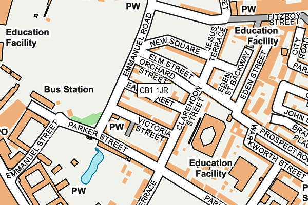 CB1 1JR map - OS OpenMap – Local (Ordnance Survey)